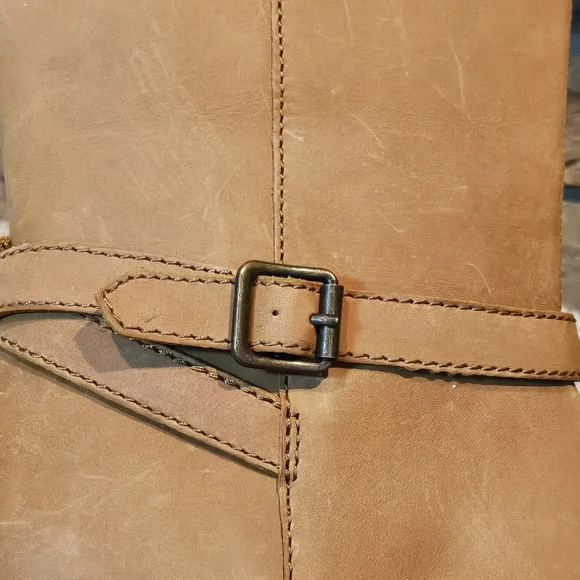 Lands End Womens Mid-Calf Brown Leather Side Zip Boots  #432842  Size 8 - Picture 9 of 10